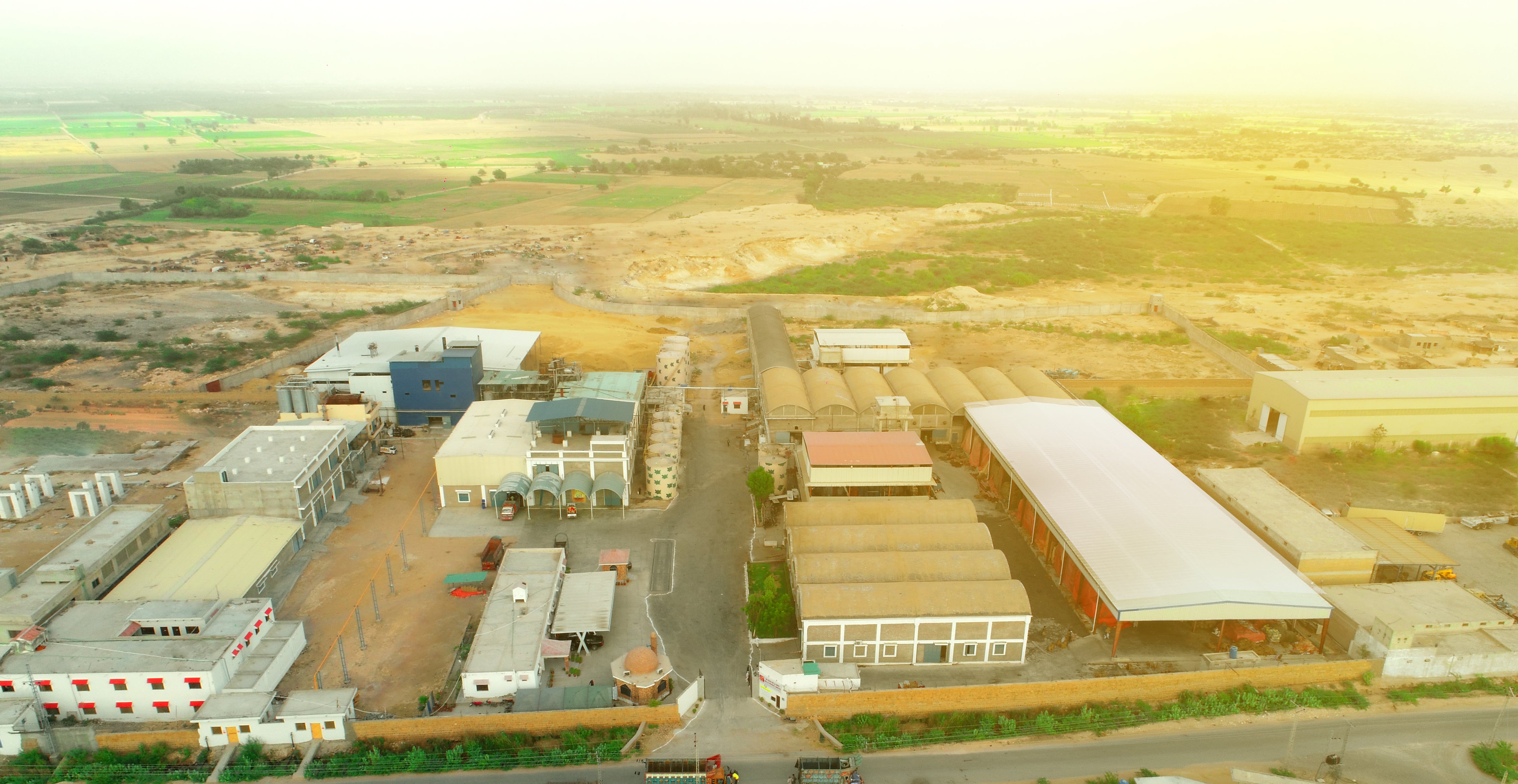 image of hi-tech factory arial view